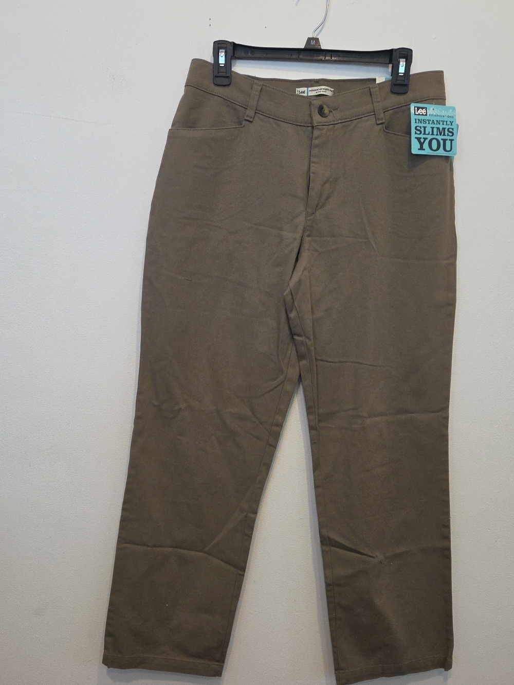 Lee Slimming Fit Straight Leg Chinos in Olive